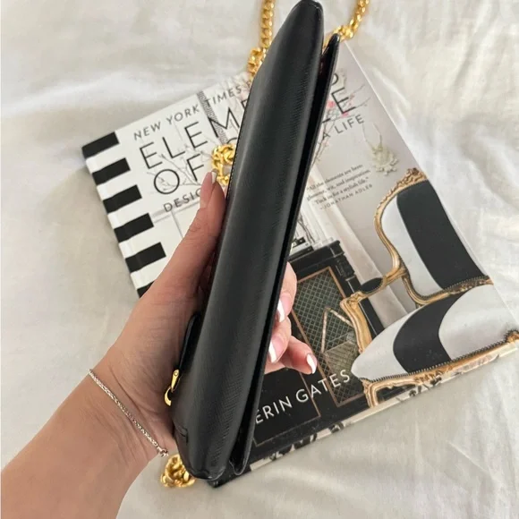 Prada Black Crossbody Bag with Gold Chain - Picture 5 of 12